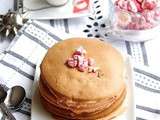 Pancakes aux pralines roses