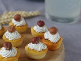 Petites bouchées chèvre, miel et noisettes