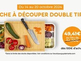 Planche à découper double tiroir, offre de lancement
