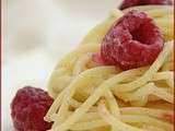 Spaghettis aux framboises