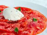 Carpaccio de tomates et glace