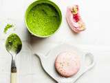 Macarons au thé matcha et