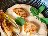 Saint Jacques sauce Cognac/Café et Endive Braisée