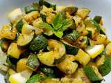 Salade de Courgettes Citron et Menthe, épices Zaatar