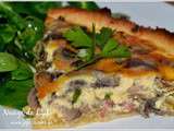 Tarte aux Champignons de Paris et Lardons