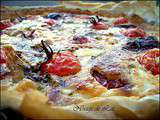 Tarte Tomates cerises & confites,Tapenade,Artichauts & Mozzarella