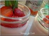 Yaourts aux Fraises et sirop de Basilic