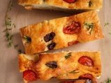 Focaccia aux olives et tomates confites