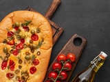 Foccacia aux tomates et olives
