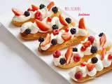 Eclairs aux fruits rouges, tout en fraîcheur