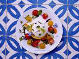 Mozza Burrata aux herbes et polenta