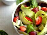 Salade fraises courgettes feta