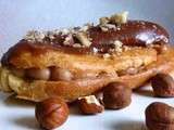 Eclairs au praliné, topping noisettes