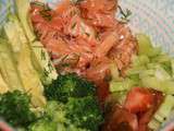 Poke bowl saumon avocat