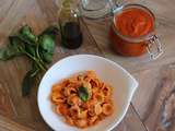 Sauce aux poivrons, tomates et basilic