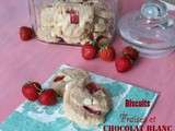 Biscuits aux fraises et chocolat blanc