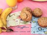 Muffins au son et aux bananes