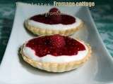 Tartelettes au fromage cottage et framboises