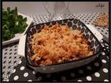 Crumble de Butternut, Pommes de terre et Jambon