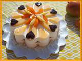 Entremets coco, mangue, abricot