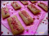 Financiers aux pralines roses