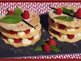 Millefeuille revisité aux framboises