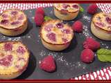 Minis flans pâtissiers aux framboises