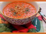 Soupe de tomates et poivrons