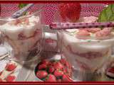 Verrines de Fromage blanc aux fraises