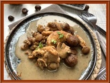 Aiguillettes de poulet aux châtaignes et champignons