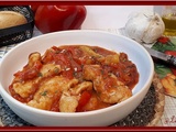 Aiguillettes de poulet aux poivrons et tomates