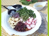 Buddha bowl de quinoa, oseille et radis