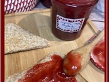 Confiture de framboises et rhubarbe