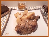 Cuisses de poulet miel, moutarde et cidre