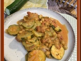 Curry de courgettes, et pois chiches au lait de coco