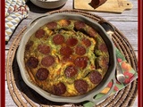 Frittata aux poivrons, champignons et chorizo