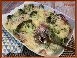 Gratin de spaghetti brocoli et bacon