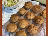 Muffins à la polenta, au comté et aux oignons