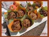 Muffins au chocolat caramel et dés de pomme