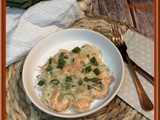 Nouilles de riz aux crevettes et lait de coco