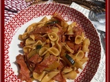 One pot pasta aux tomates, courgette et chorizo
