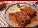 Paupiettes de veau au coulis de poivrons