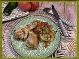 Pilons de poulet aux courgettes, tomates et pois chiche