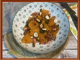 Poêlée de patate douce, épinards et lardons