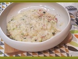 Risotto aux courgettes et râpé de jambon