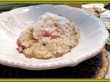 Risotto crémeux poireau, bacon parmesan au Cookéo