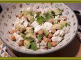 Salade avocat, pois chiches et feta