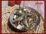 Salade de haricots verts et sardines