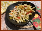 Salade de penne aux poivrons marinés