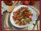 Salade de pois chiche, tomate et chorizo
